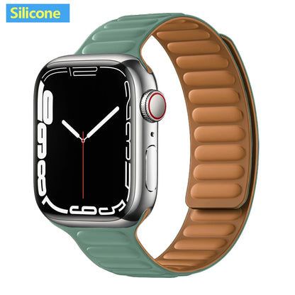 Apple Watch Magnetic Link Band, Leather or Silicone