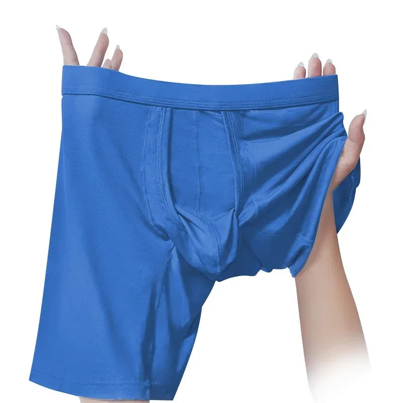 Men's Boxershorts Cotton Breathable Underwear Mid Long Boxers Trunks Comfortable Shorts