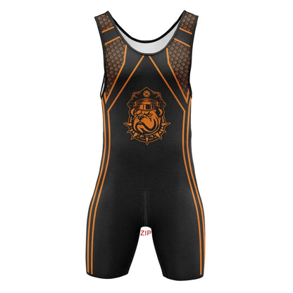 Men's Singlet Zipper Front Back Dog Man Play Bodysuits