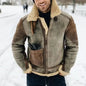 Mens Winter Jacket – Warm Motorcycle Biker Coat with Stand Collar