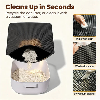 Cat Litter Mat Double Layer Pet Non Slip Big Pet Litter Box Filter MatWear Resistant Waterproof Anti-slip Cat Litter Mat