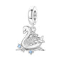 Hot Sale 925 Sterling Silver Dog Cat Cute Pet Animals Pendant Birthday Party Gift for Women Bangle Bracelet Necklace DIY Jewelry