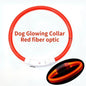 Rechargeable Fiber Optic Dog Collar Luminous Night Glow Pet Accessory Detachable Safety Collar for Enhanced Nighttime Visibi