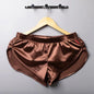 Mens Sexy Pajamas Boxer Shorts Smooth Silk Underwear Men Sleep Bottoms Homewear Lounge Shorts Male Panties Boxers