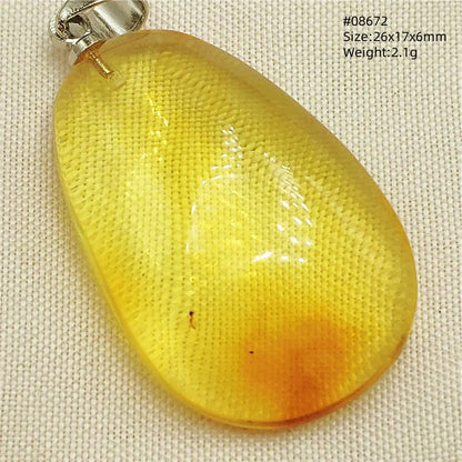 Natural Amber Pendant From Baltic Flower Yellow Amber Water Drop Women Men Jewelry Reiki Stone Women Men AAAAAAA