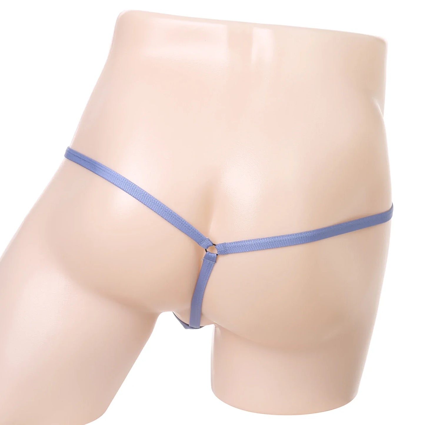 Men Thong Adjustable Underwear Ice Silk Mesh Pouch Waist Adjustable Male Panties G-String Hollow Buttocks Sexy Lingerie