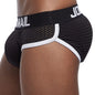 Jockmail Sexy Men Padded Underwear Mesh Boxer Briefs Buttocks Lifter Enlarge Butt Push Up Pad Underpants Penis Pouch Panties