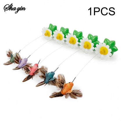 Electric Flying Bird Teasing Stick Automatically Spins Around Hummingbird, Cat Self Hi Toy