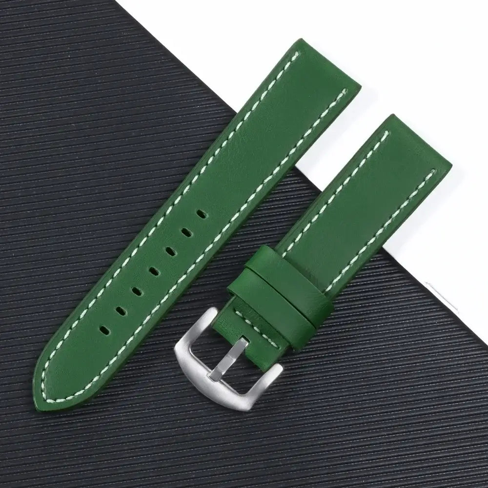 Suunto Race, Vertical & 9 Peak Leather Band with Stitching Options