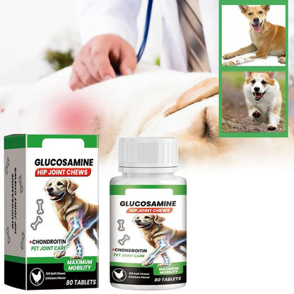 Dog Joint Care Tablets Pet Joint Support Supplement Boost Energy Relieve Pain Protect Cartilage For Senior Dogs Pet Supplies