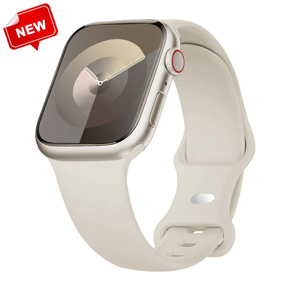 Silicone Watch Strap for Apple Watch, Replacement Bracelet Correa, 40/41/42/44/45/46/49mm, Compatible iWatch Series SE 7 8 9 10 11 Ultra 2 Ultra 3