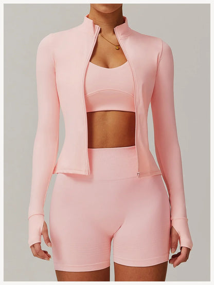 Women Zip Long Sleeve Sports Jacket