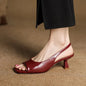 2026 New Summer Women Sandals Kid Suede Leather Women Shoes Peep Toe Chunky Heel Concise Sandals High Heel Ladies Shoes