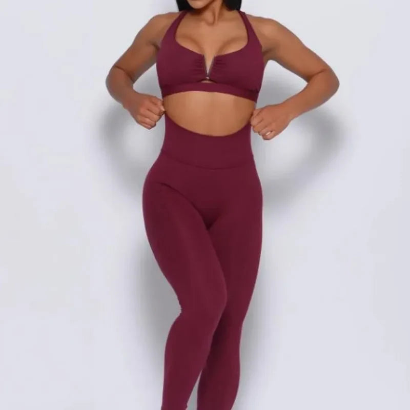 ActiveVibe Women’s Leggings & Sports Bra Set