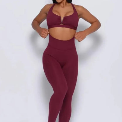 ActiveVibe Women’s Leggings & Sports Bra Set