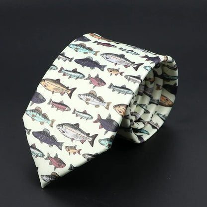 New Design Novelty Mens Ties Soft Skinny Necktie Lips Skull Fish Hamburger Patten Print Ties For Men Wedding Party Accessories
