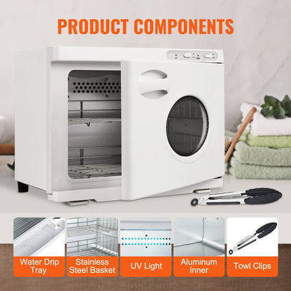 SucceBuy Hot Towel Warmer 8/23L Large Capacity with See Through Window 2-in-1 Quick All-round Heating Facials SPA Massage Salon
