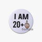 32/44/58mm Creative Round Animal Letter Pins Cartoon Character Funny