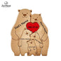 Bear Home Wooden Puzzle Personalized Custom Decor Heart Warmer Birthday Gift Art Puzzle Name Home Decor Thanksgiving Gift