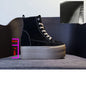Fujin 12cm Suede Genuine Leather Women Shoes Wedge High Heel Platform Casual Breathable Casual Winterr Shoes Women Ankle Boots