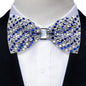 Sparkle Rhinestone Bow Ties for Men Pre-Tied Diamond Sequin Bowtie with Adjustable Length Wedding Party