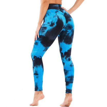 Yoga Clothes Pants Jacquard Peach Hip Tie Dye Women's Gym Legging Sport Outfit for Woman Yoga Wear Leggings Sport Women Fitness