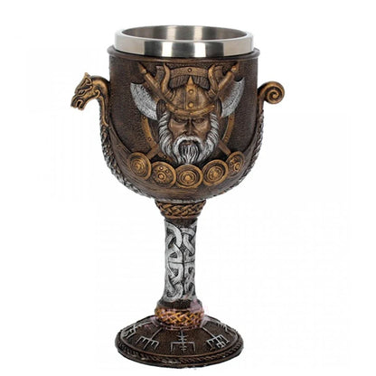 Gothic Wine Goblet Contain Dragon Claw Viking Skeleton Retro Stainless Steel Resin