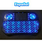 Bluetooth Wireless Mini Keyboard Backlit 2.4G USB English Russian French Spanish Portuguese Arabic Hebrew for Android TV Box PC
