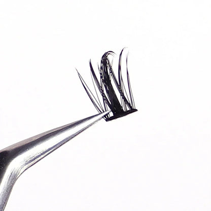 160 Pcs Wheat-Ear Shape Fake Eyelashes Fine Stem, DIY Eyelash Extension, Thick Segmented Clusters, Comic Eyelashes