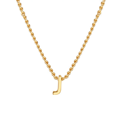 Vnox Chic Tiny A-Z Letters Necklaces for Women Girls, Gold Color Stainless Steel Initial Chokers,Small Pendent Necklaces Jewelry