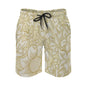 Men's Leaf Printed Pattern Casual Shorts Boys Summer Cool Hawaiian 3D Printed Casual Swim Trunks Drawstring Surfboard Shorts