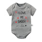 I Love My Daddy Toddler Boys Girls Summer Short Sleeve Bodysuit Gender Neutral Baby Romper Infant Clothes Father's Day Best Gift