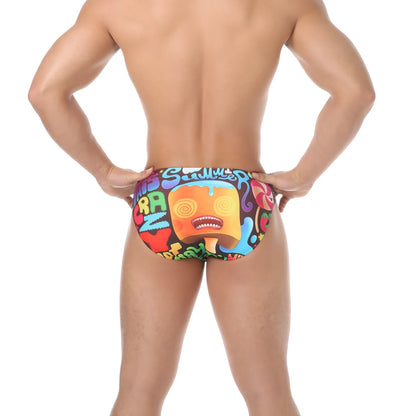 Men Swimming Trunks Sexy Low-waisted Briefs Bikini Summer Sport Beach Shorts Swimsuit Swimwear Bathing Suit Surfing Swim Briefs