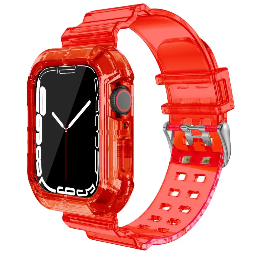 Apple Watch Transparent Silicone Band with Matching Case