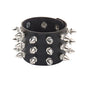 Punk Bracelets PU Leather Studded Bracelet Adjustable Goth Cuff Bracelet Gothic Rivet Buckle Wristband for Men Women Emo Jewelry