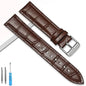 TicWatch Pro 5, Pro 3 & E3 Crocodile-Embossed Leather Buckle Band