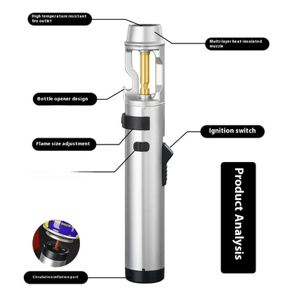 BlazeMaster: Windproof Metal Torch for BBQ & More
