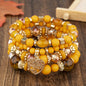 DIEZI Ethnic Bohemian Multicolor Crystal Beads Strand Bracelets Women Men Heart Tree Of Life Charm Bracelet Pulseira Feminina