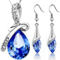 Fashion Silver Color Necklace Earrings Cubic Zirconia Jewelry Sets Elegant Crystal Zircon Jewelry Women Wedding Jewelry Set