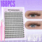 168 Lashes, C-Curl/D-Curl Mixed-Length Natural Volume, DIY Self-Application Eyelash Extensions Individual Lash Applications