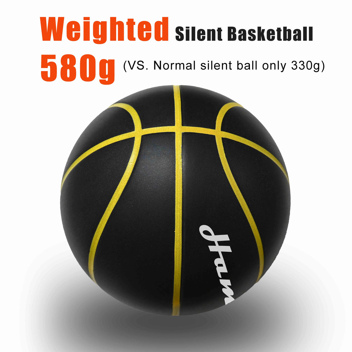 580G Silent Basketball Noiseless Dribble Indoor Size 7- 29.5inch PU Foam Airless Basketball Quiet Bounce 90% of Real Basketball