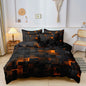 3pcs Luxurious Geometric Grid Plaid Print Soft Comfortable Duvet Cover