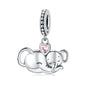 Hot Sale 925 Sterling Silver Dog Cat Cute Pet Animals Pendant Birthday Party Gift for Women Bangle Bracelet Necklace DIY Jewelry