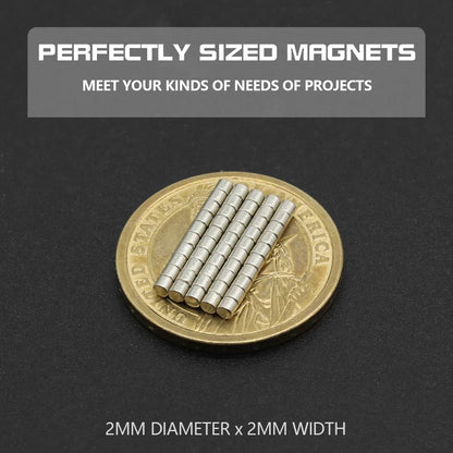 Super Powerful round Neodymium Magnet NdFeB N35 Strong Permanent Magnetic Imans for Refrigerator Various Sizes 2x2/4x2/5x1/6x2/8