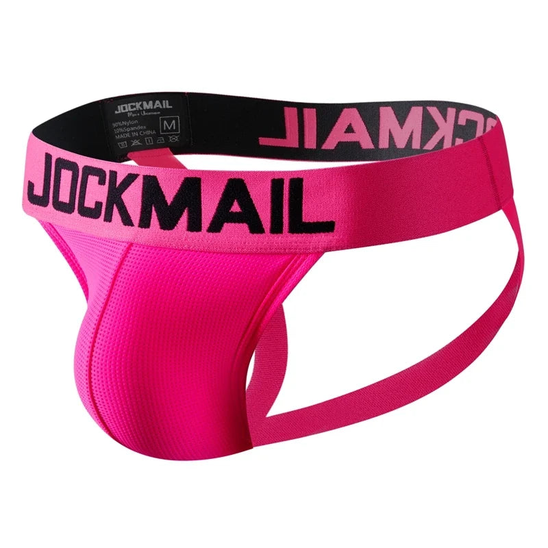 Breathable Jockstrap Men Thong Sexy Underwear Men Brief Gay Male Panties Penis Pouch G String Bikini Sissy Mesh Underpants