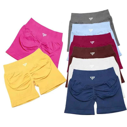 Seamless Silicone Printed Yoga Shorts
