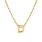 Vnox Chic Tiny A-Z Letters Necklaces for Women Girls, Gold Color Stainless Steel Initial Chokers,Small Pendent Necklaces Jewelry