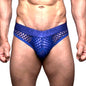 Mens Slip Bikini Jockstrap Briefs Mens Panties Sexy Fishnets Hole Transparent Mesh Ice Silk Men Underwear Sissy Men Underpants