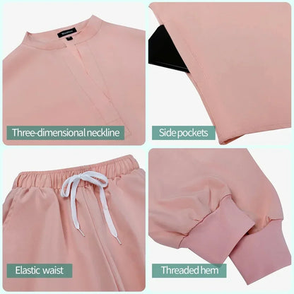 Women's Medical Uniform Elastic Scrub Set