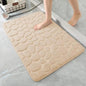 Cobblestone Embossed Bath Mat Non-slip Carpets Water Absorption Washable Bathtub Floor Rug Shower Doormat Bathroom Decor